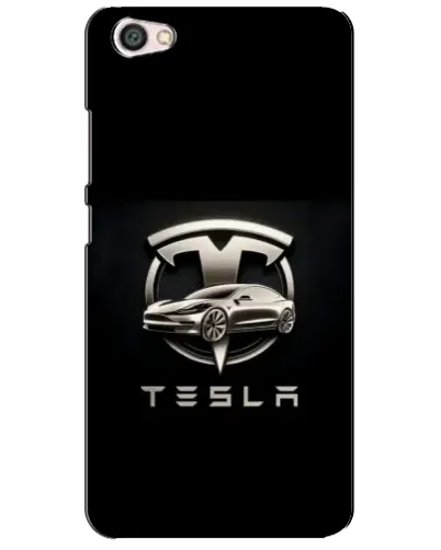 Чехол для Xiaomi Redmi Note 5A с картинкой «Tesla — серебристое авто»