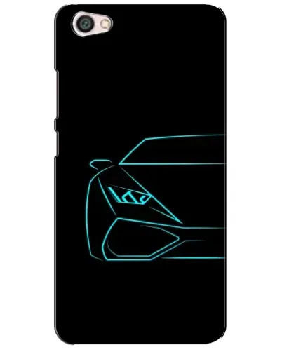 Чехол для Xiaomi Redmi Note 5A с картинкой «Голубой силуэт Lamborghini»