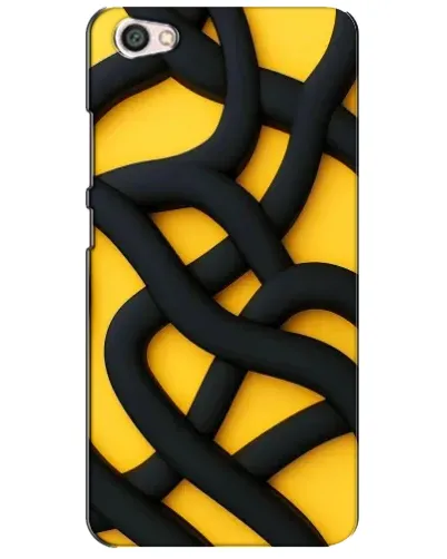 Чехол для Xiaomi Redmi Note 5A с картинкой «Черное желтое переплетение»