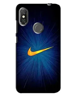 Чехол для Xiaomi Redmi Note 6 Pro с картинкой «Синий пульс Nike»