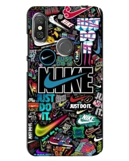 Чехол для Xiaomi Redmi Note 6 Pro с картинкой «Яркий коллаж Nike»