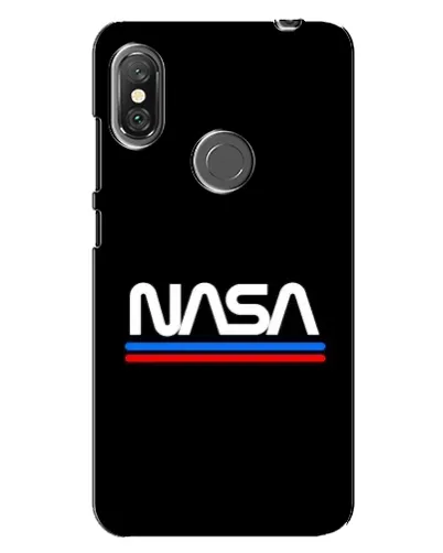 Чехол для Xiaomi Redmi Note 6 Pro с картинкой «NASA — классика Red Blue»