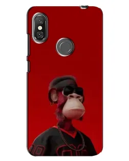 Чехол для Xiaomi Redmi Note 6 Pro с картинкой «Bored Ape в красном» Чехол для Xiaomi Redmi Note 6 Pro с картинкой «Bored Ape в красном»