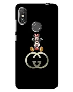 Чехол для Xiaomi Redmi Note 6 Pro с картинкой «Минни Маус на лого» Чехол для Xiaomi Redmi Note 6 Pro с картинкой «Минни Маус на лого»