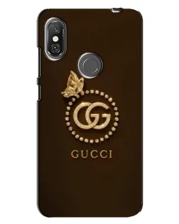Чехол для Xiaomi Redmi Note 6 Pro с картинкой «Gucci — золотая бабочка» Чехол для Xiaomi Redmi Note 6 Pro с картинкой «Gucci — золотая бабочка»