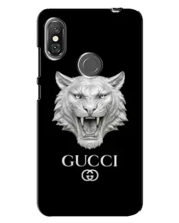 Чехол для Xiaomi Redmi Note 6 Pro с картинкой «Gucci — серебряный лев» Чехол для Xiaomi Redmi Note 6 Pro с картинкой «Gucci — серебряный лев»