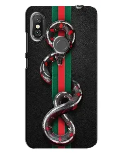 Чехол для Xiaomi Redmi Note 6 Pro с картинкой «Gucci — змея на полосе» Чехол для Xiaomi Redmi Note 6 Pro с картинкой «Gucci — змея на полосе»