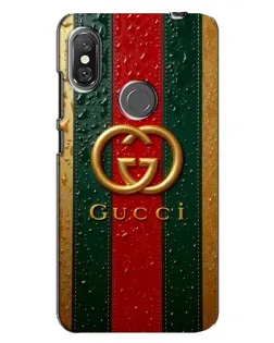 Чехол для Xiaomi Redmi Note 6 Pro с картинкой «Gucci — фирменная полоса и золото» Чехол для Xiaomi Redmi Note 6 Pro с картинкой «Gucci — фирменная полоса и золото»