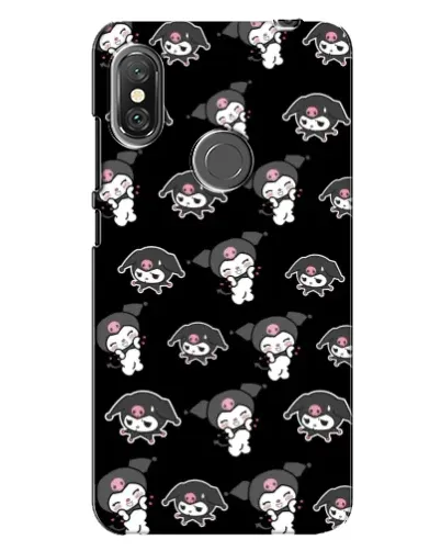Чехол для Xiaomi Redmi Note 6 Pro с картинкой «Черный паттерн Kuromi» Чехол для Xiaomi Redmi Note 6 Pro с картинкой «Черный паттерн Kuromi»
