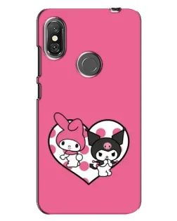 Чохол для Xiaomi Redmi Note 6 Pro з картинкою «Kuromi та My Melody» Чохол для Xiaomi Redmi Note 6 Pro з картинкою «Kuromi та My Melody»