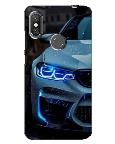 Чехол для Xiaomi Redmi Note 6 Pro с картинкой «Взгляд BMW с синими фарами»