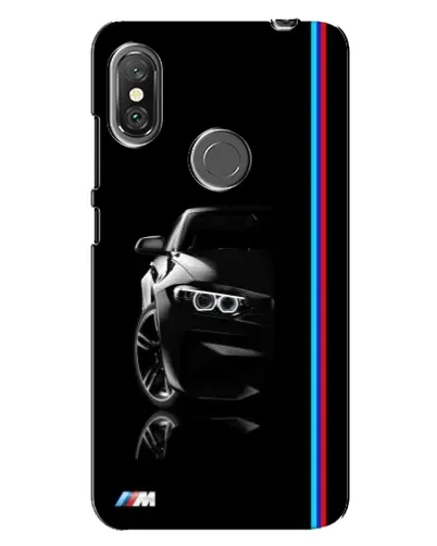 Чехол для Xiaomi Redmi Note 6 Pro с картинкой «Силуэт BMW в темноте»