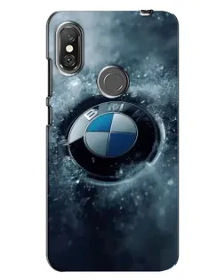 Чехол для Xiaomi Redmi Note 6 Pro с картинкой «Логотип BMW — лед»