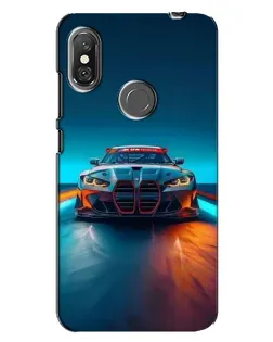 Чехол для Xiaomi Redmi Note 6 Pro с картинкой «BMW — огни неона»