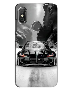 Чехол для Xiaomi Redmi Note 6 Pro с картинкой «BMW — акварельный дрифт»