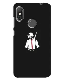 Чехол для Xiaomi Redmi Note 6 Pro с картинкой «PUBG — силуэт воина»