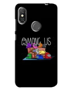 Чехол для Xiaomi Redmi Note 6 Pro с картинкой «Логотип Among Us» Чехол для Xiaomi Redmi Note 6 Pro с картинкой «Логотип Among Us»