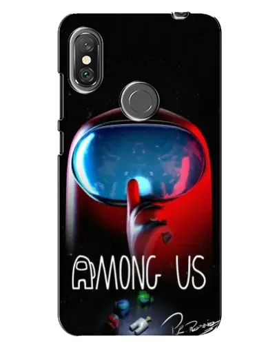 Чехол для Xiaomi Redmi Note 6 Pro с картинкой «Красный импостер — макро» Чехол для Xiaomi Redmi Note 6 Pro с картинкой «Красный импостер — макро»