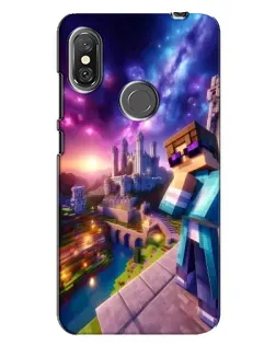 Чехол для Xiaomi Redmi Note 6 Pro с картинкой «Стив и космос» Чехол для Xiaomi Redmi Note 6 Pro с картинкой «Стив и космос»
