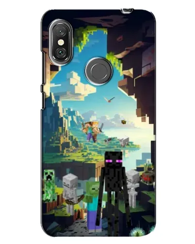 Чехол для Xiaomi Redmi Note 6 Pro с картинкой «Эндермен в лесу»