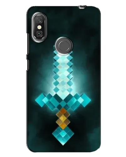 Чехол для Xiaomi Redmi Note 6 Pro с картинкой «Алмазный меч неон»