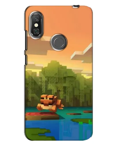 Чехол для Xiaomi Redmi Note 6 Pro с картинкой «Майнкрафт закат солнца»
