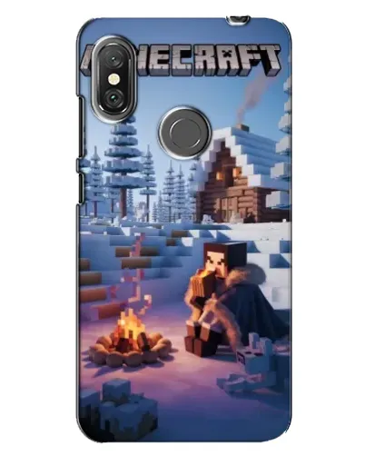 Чехол для Xiaomi Redmi Note 6 Pro с картинкой «Зимний Minecraft»