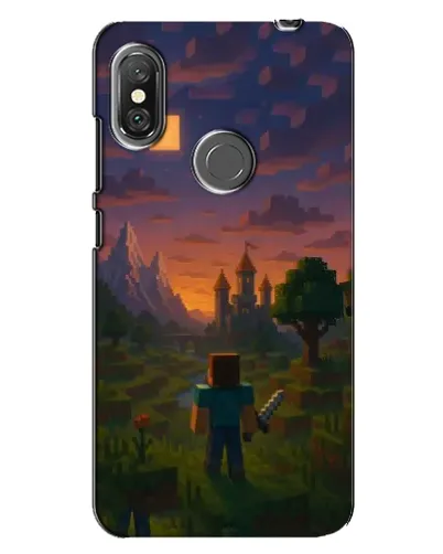 Чехол для Xiaomi Redmi Note 6 Pro с картинкой «Стив у башни»
