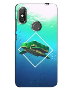 Чохол для Xiaomi Redmi Note 6 Pro з картинкою «Черепаха Minecraft»