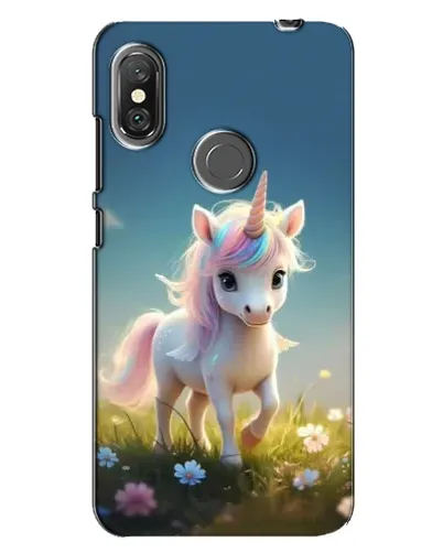 Чехол для Xiaomi Redmi Note 6 Pro с картинкой «Единорог на поляне»