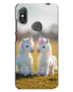 Чехол для Xiaomi Redmi Note 6 Pro с картинкой «Пара единорогов»