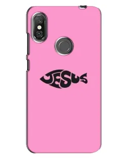 Чехол для Xiaomi Redmi Note 6 Pro с картинкой «Розовый символ  Jesus»