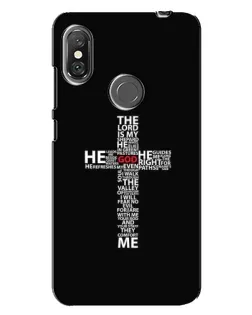 Чехол для Xiaomi Redmi Note 6 Pro с картинкой «Текстовый крест»