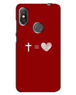 Чехол для Xiaomi Redmi Note 6 Pro с картинкой «Уравнение любви»