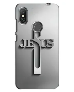 Чехол для Xiaomi Redmi Note 6 Pro с картинкой «Металлический крест Jesus»