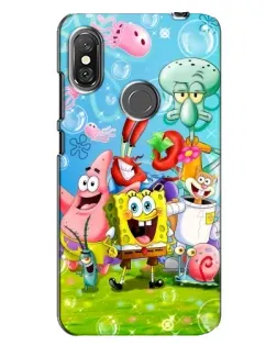 Чехол для Xiaomi Redmi Note 6 Pro с картинкой «Губка Боб и друзья» Чехол для Xiaomi Redmi Note 6 Pro с картинкой «Губка Боб и друзья»