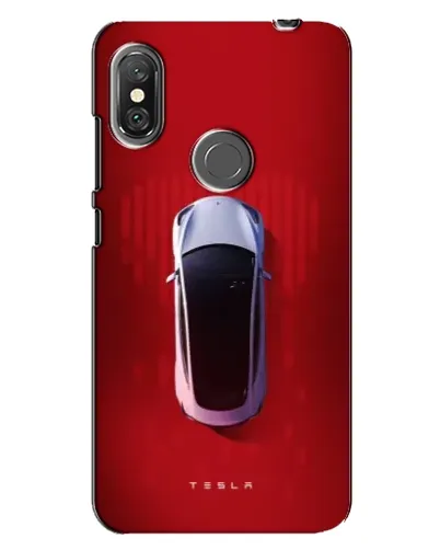 Чехол для Xiaomi Redmi Note 6 Pro с картинкой «Tesla Top View»