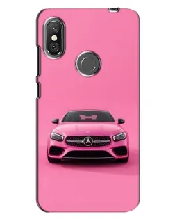 Чехол для Xiaomi Redmi Note 6 Pro с картинкой «Розовый Mercedes AMG»