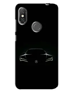 Чехол для Xiaomi Redmi Note 6 Pro с картинкой «Mercedes — силуэт авто»