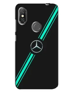 Чехол для Xiaomi Redmi Note 6 Pro с картинкой «Спортивные линии Mercedes»