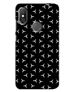 Чехол для Xiaomi Redmi Note 6 Pro с картинкой «Mercedes паттерн звезд»