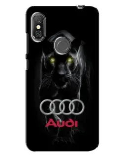 Чохол для Xiaomi Redmi Note 6 Pro з картинкою «Пантера та Audi»