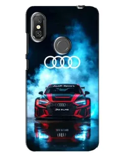 Чохол для Xiaomi Redmi Note 6 Pro з картинкою «Audi Sport — неон»