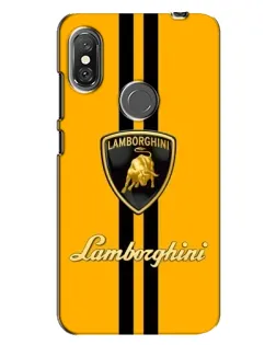 Чехол для Xiaomi Redmi Note 6 Pro с картинкой «Lamborghini Stripe желтый»