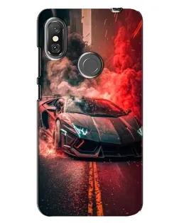 Чехол для Xiaomi Redmi Note 6 Pro с картинкой «Lamborghini красный дым» Чехол для Xiaomi Redmi Note 6 Pro с картинкой «Lamborghini красный дым»
