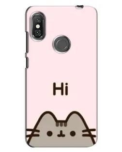 Чехол для Xiaomi Redmi Note 6 Pro с картинкой «Пушин говорит Hi» Чехол для Xiaomi Redmi Note 6 Pro с картинкой «Пушин говорит Hi»