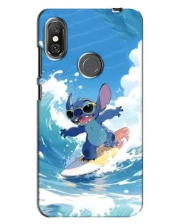 Чохол для Xiaomi Redmi Note 6 Pro з картинкою «Стіч на хвилі» Чохол для Xiaomi Redmi Note 6 Pro з картинкою «Стіч на хвилі»
