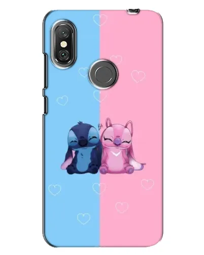 Чехол для Xiaomi Redmi Note 6 Pro с картинкой «Stitch и Angel Love»