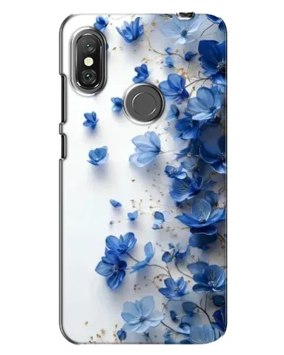 Чехол для Xiaomi Redmi Note 6 Pro с картинкой «Голубой цветочный каскад»