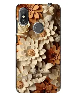 Чехол для Xiaomi Redmi Note 6 Pro с картинкой «Бежевый флористический декор» Чехол для Xiaomi Redmi Note 6 Pro с картинкой «Бежевый флористический декор»